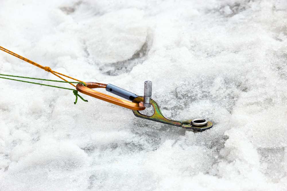 Eisschraube im Einssatz
